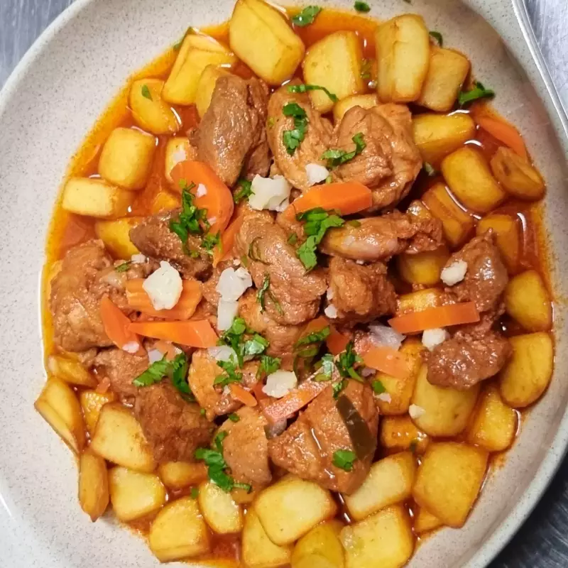 Carne de porco a Portuguesa
