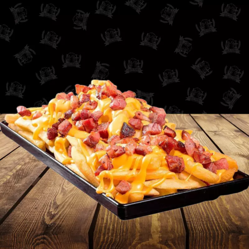 Porção de Batata com cheddar e bacon