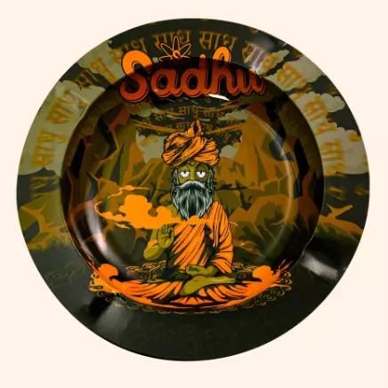 Cinzeiro Redondo De Metal Sadhu
