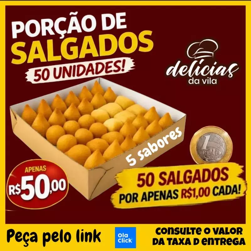 50 salgadinhos