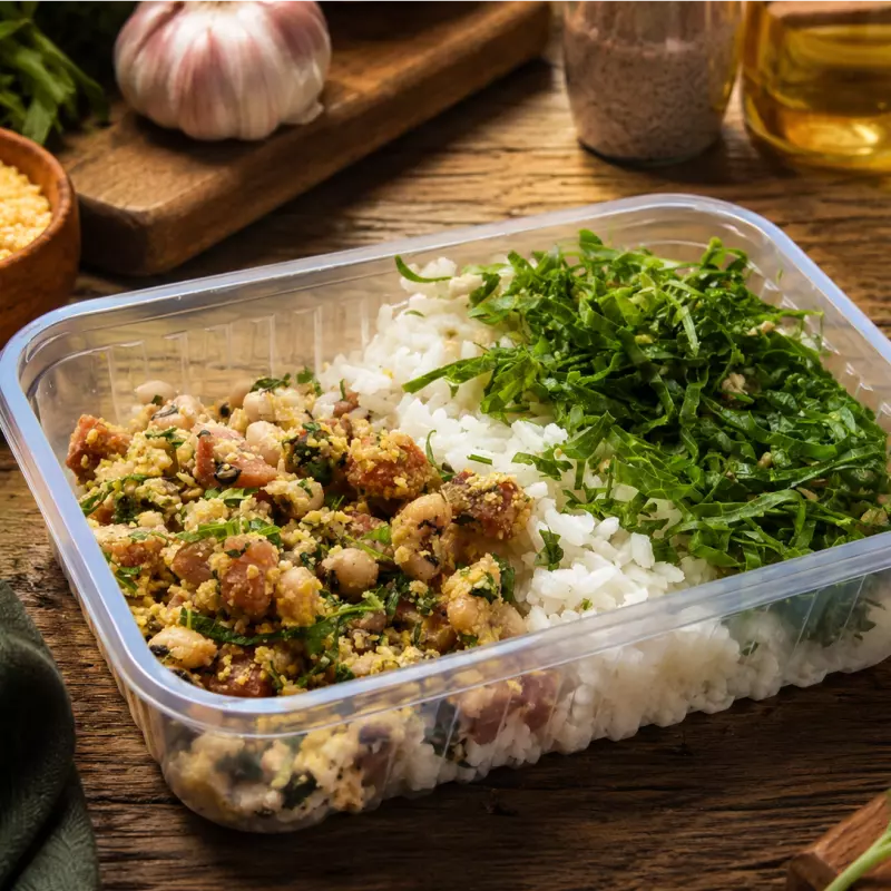 Feijão Tropeiro, Couve e Arroz