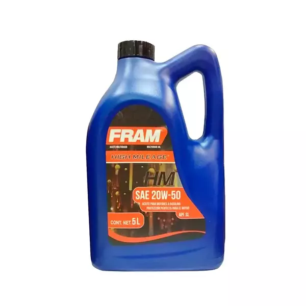 Fram SAE 20w50 de 5 litros.