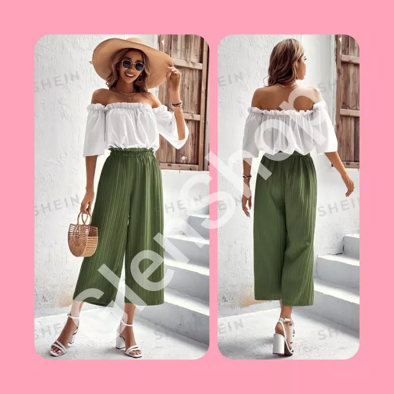 Conjunto top/pantaloneta verde