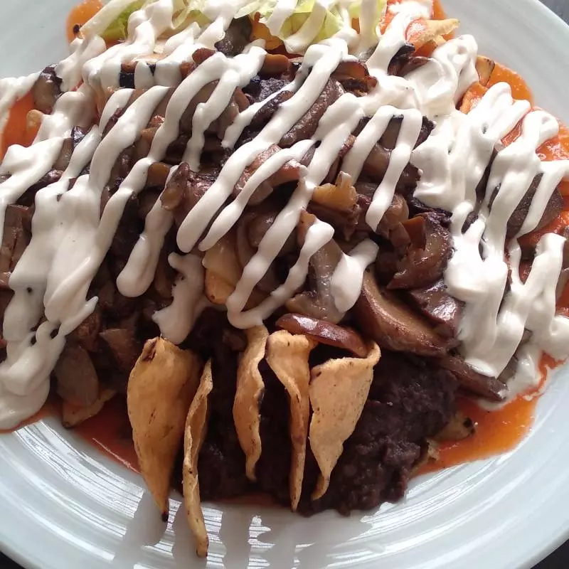 chilaquiles con champiñones 1-2perso