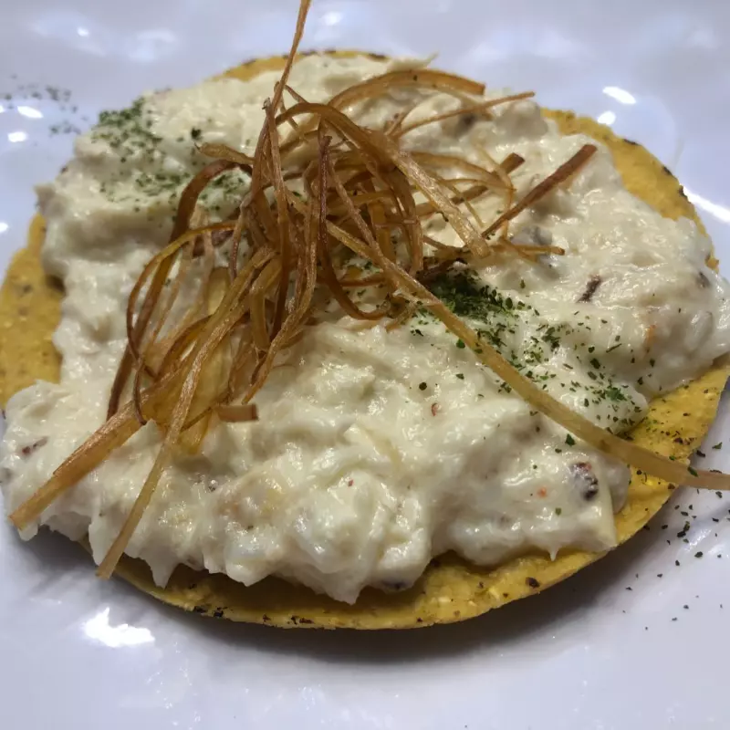 Tostada de Jaiba a la Frank