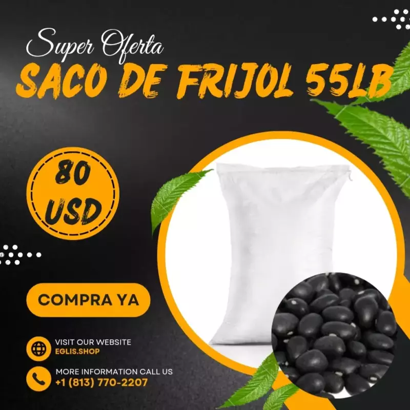 Saco de frijol negro 55lb