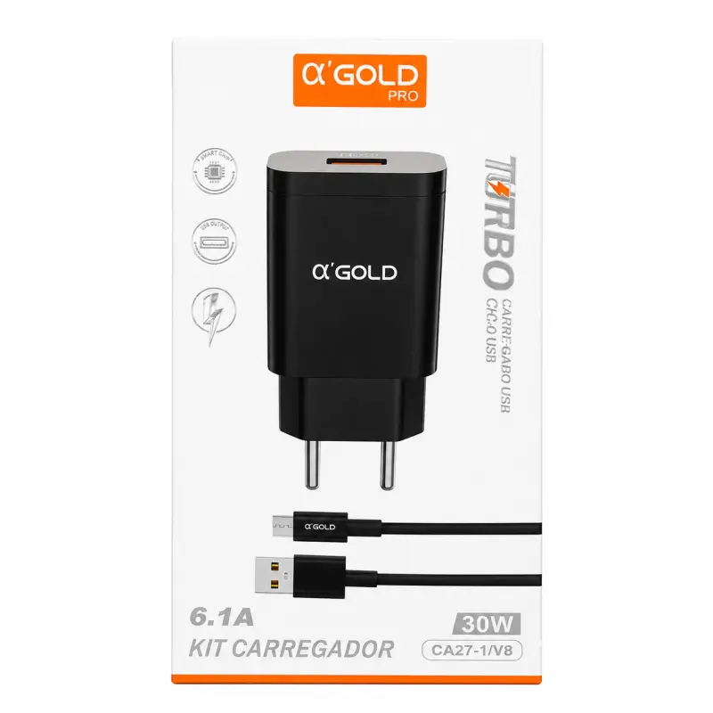 CARREGADOR GOLD V8 30W CA27-1