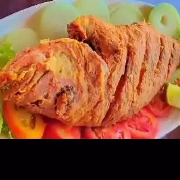 Peixe frito (atum)