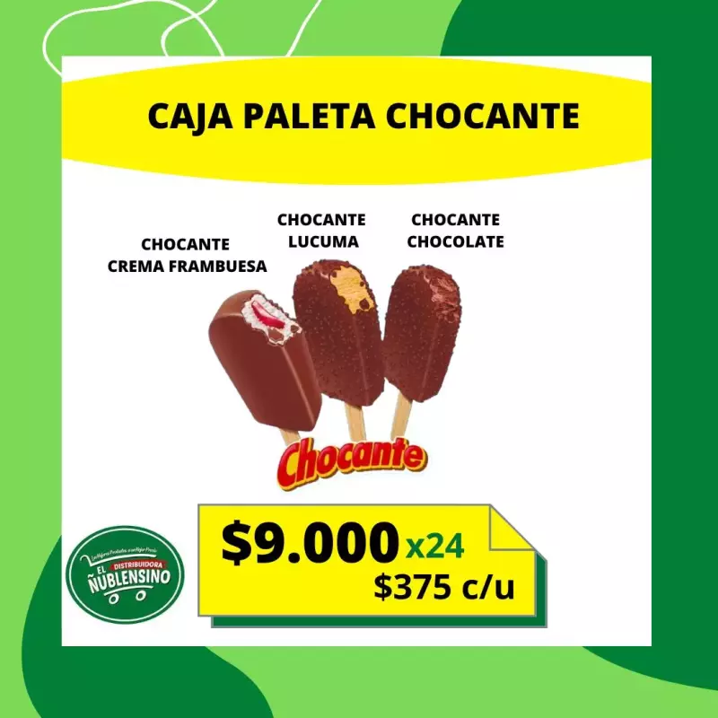Caja Paleta chocante crema framb 24u