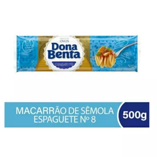 Macarrão espaguete dona benta 500 gr