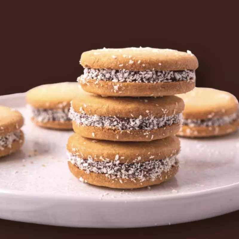 Alfajor crocante manjar y coco 2u.