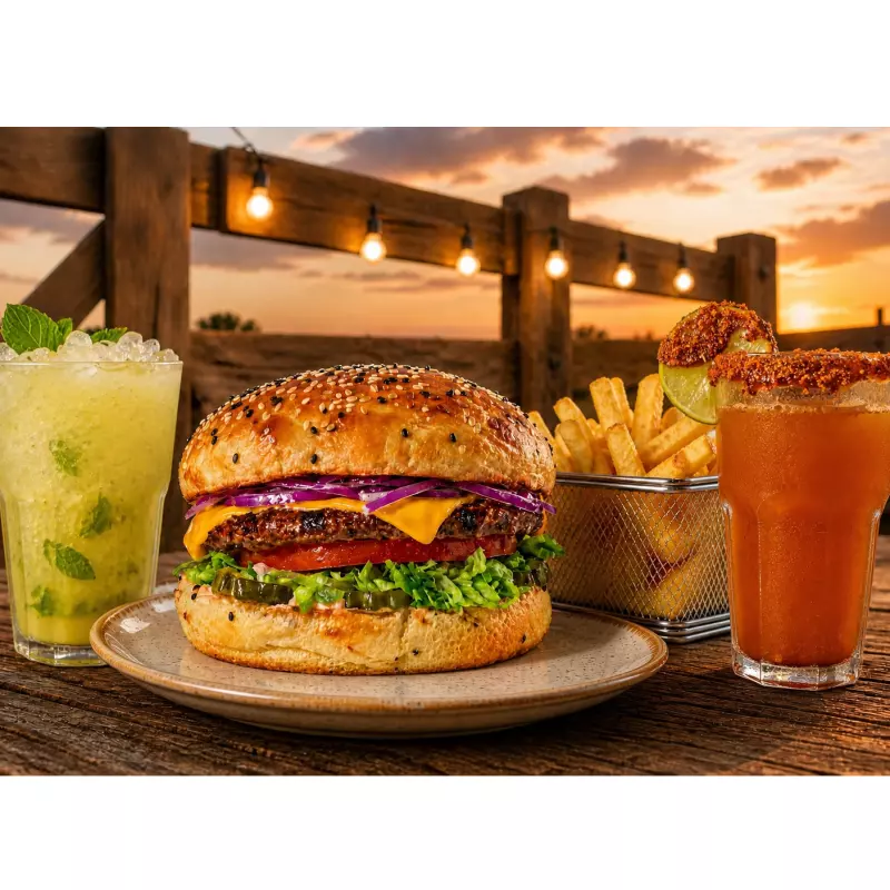 Hamburguesa + Michelada o Mojito