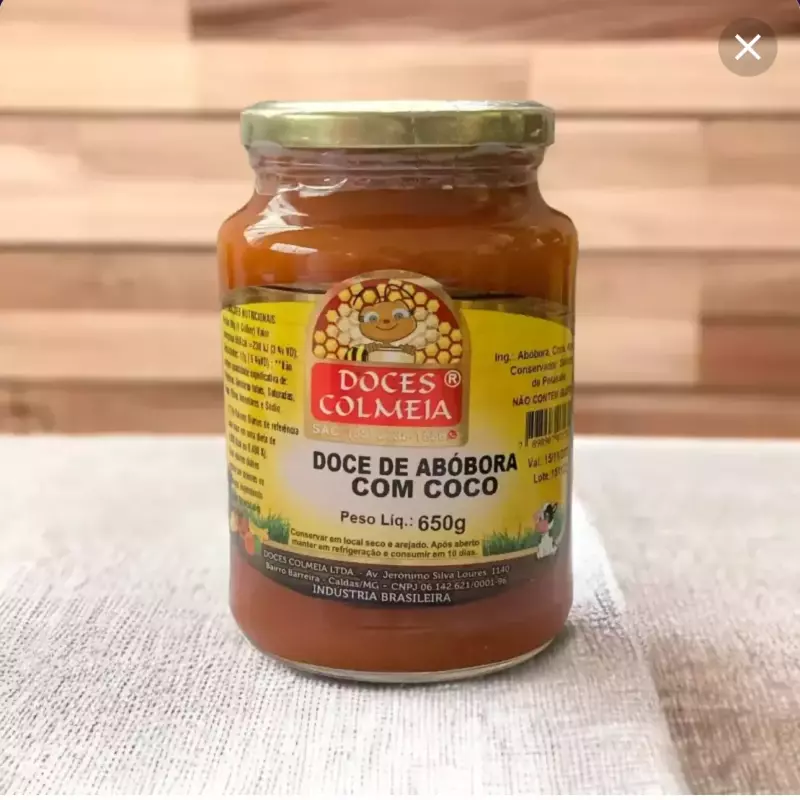 DOCE DE ABÓBORA COM COCO- CAIXA C/15