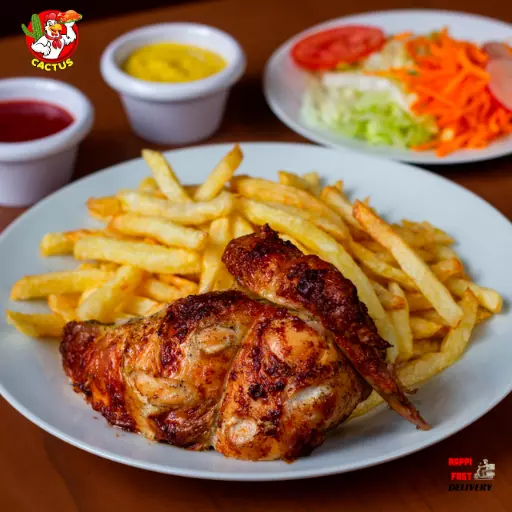 Medio pollo a la brasa