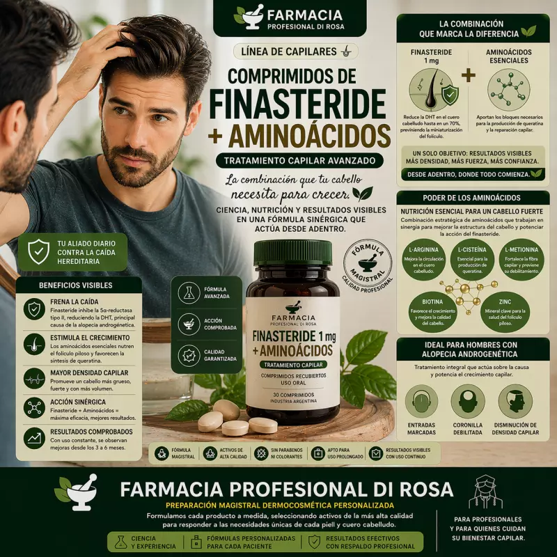 Finasteride 1mg + aminoác x 30 comp.