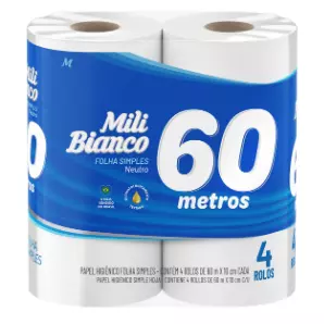 Papel Higienico Mili Bianco- 4 Rolos