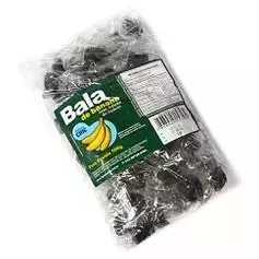 Balas de banana sem adição de açúcar