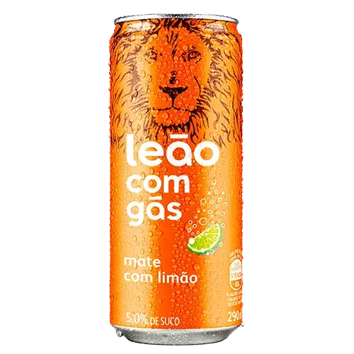 Leão com Gás Mate com Limão Lata 290