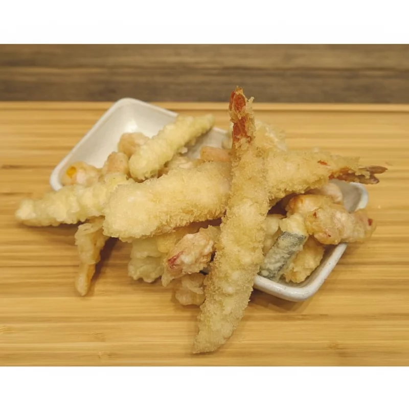 Tempura vegetal y Langostino
