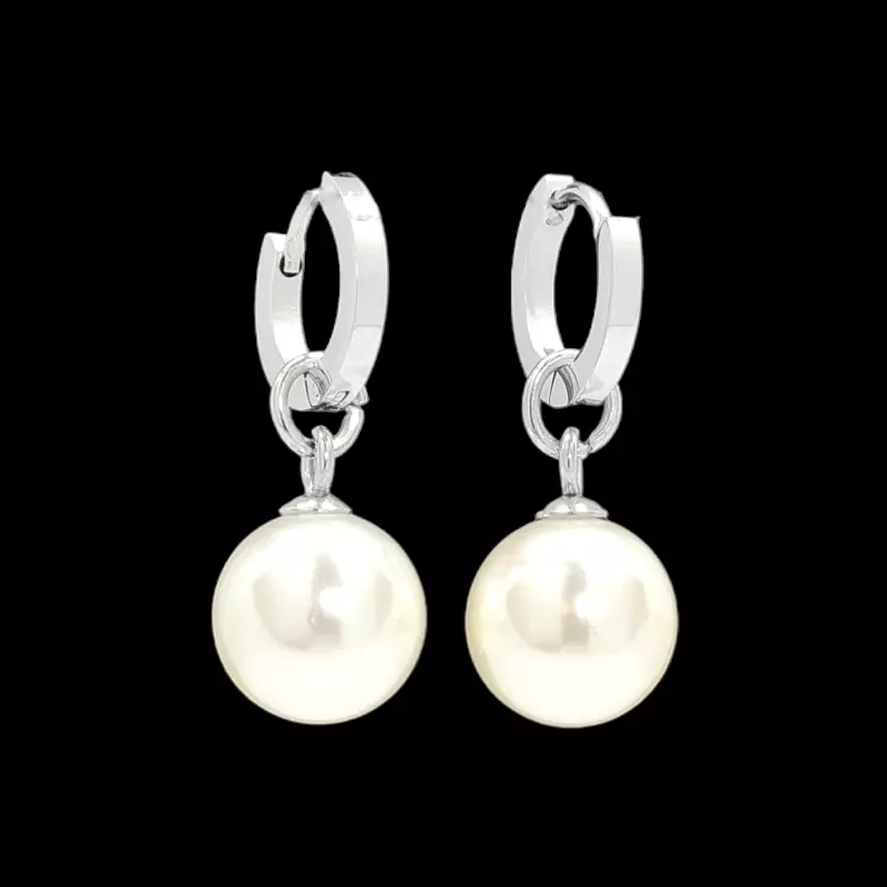White Pearls Earrings