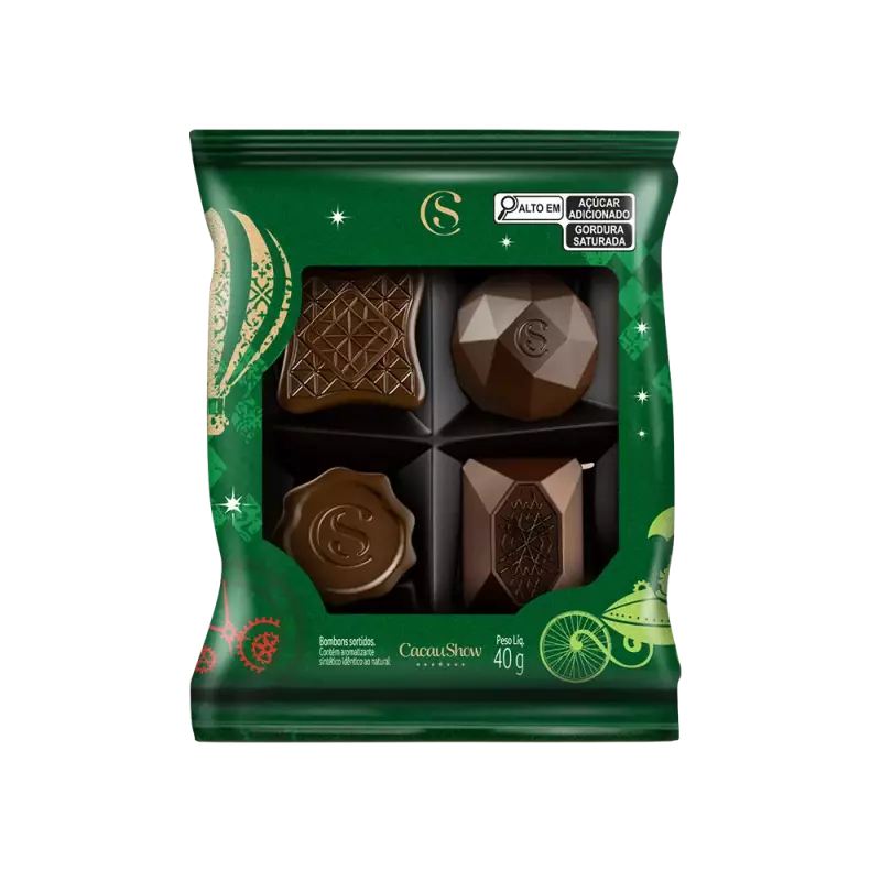 Bombons Cacau Magia Sort Natal 40g