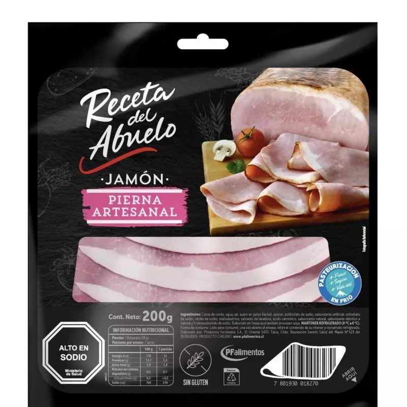 Jamón pierna artesanal RDA 200grs