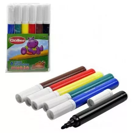 Caneta Hidrográfica Jumbo 6 Cores