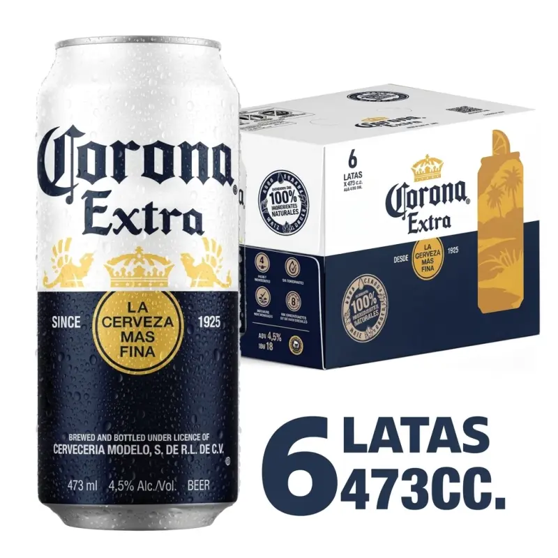 Sixpack Corona Extra Laton 473mL x6