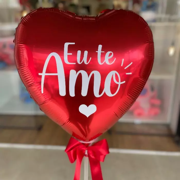 Balão metalizado coração 18p