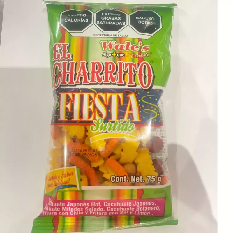 Charritos Fiesta 60g Caja 50pz