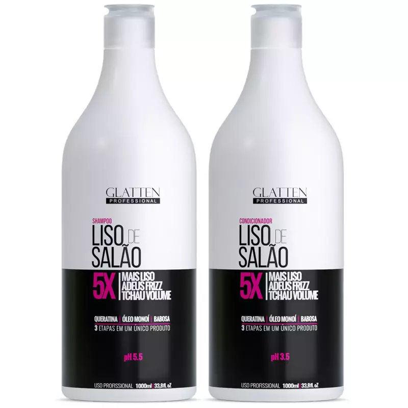 Glatten Kit Liso de Salão 1 Litro