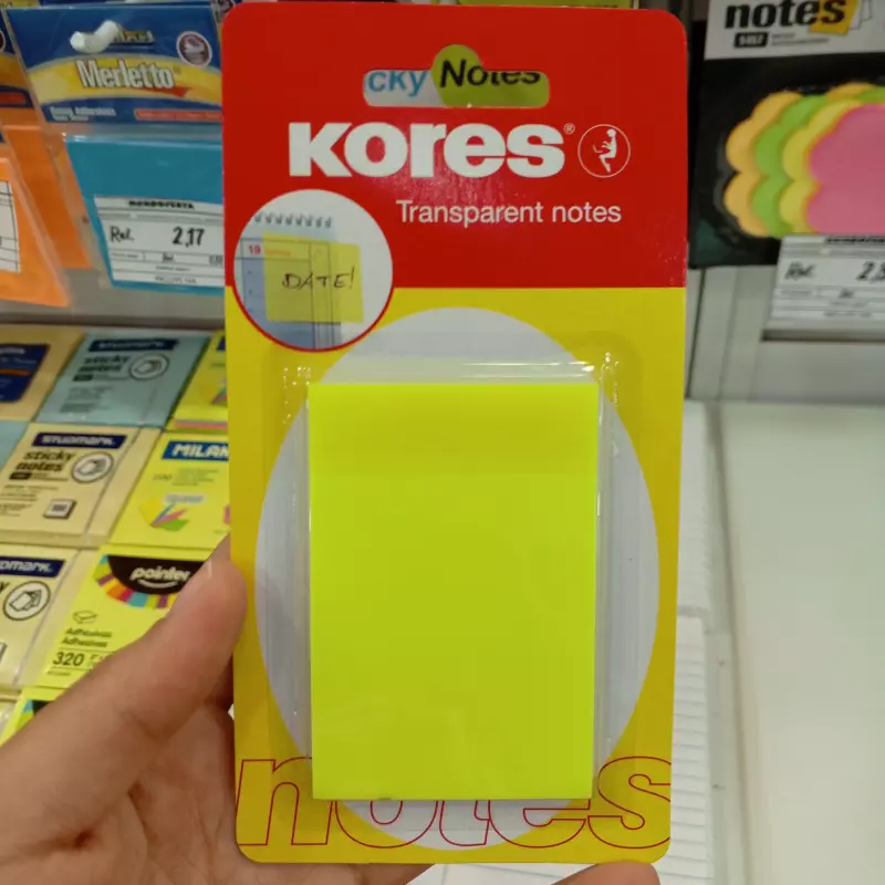 Notas transparente Kores