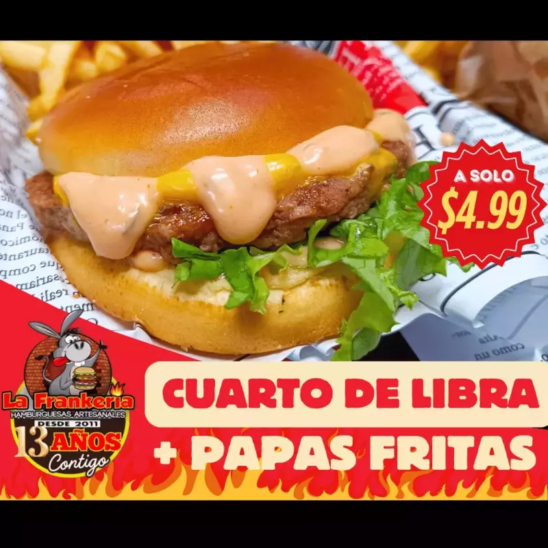 Cuarto de Libra + papas fritas