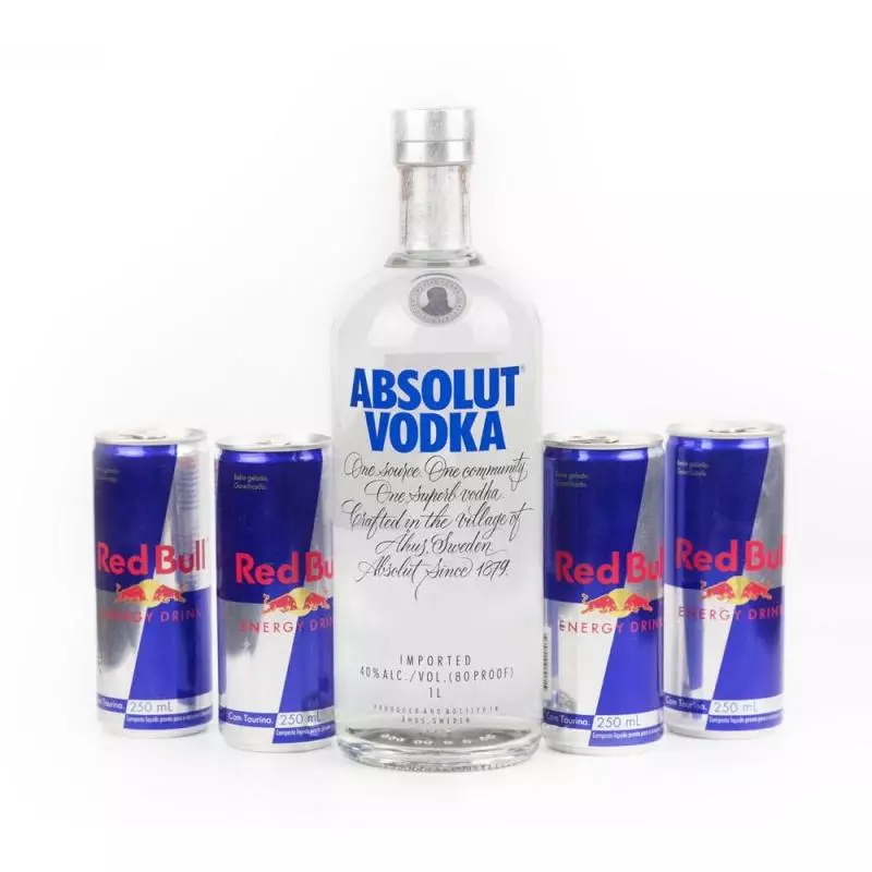 Combo Absolut + Red Bull (4 Unidades)
