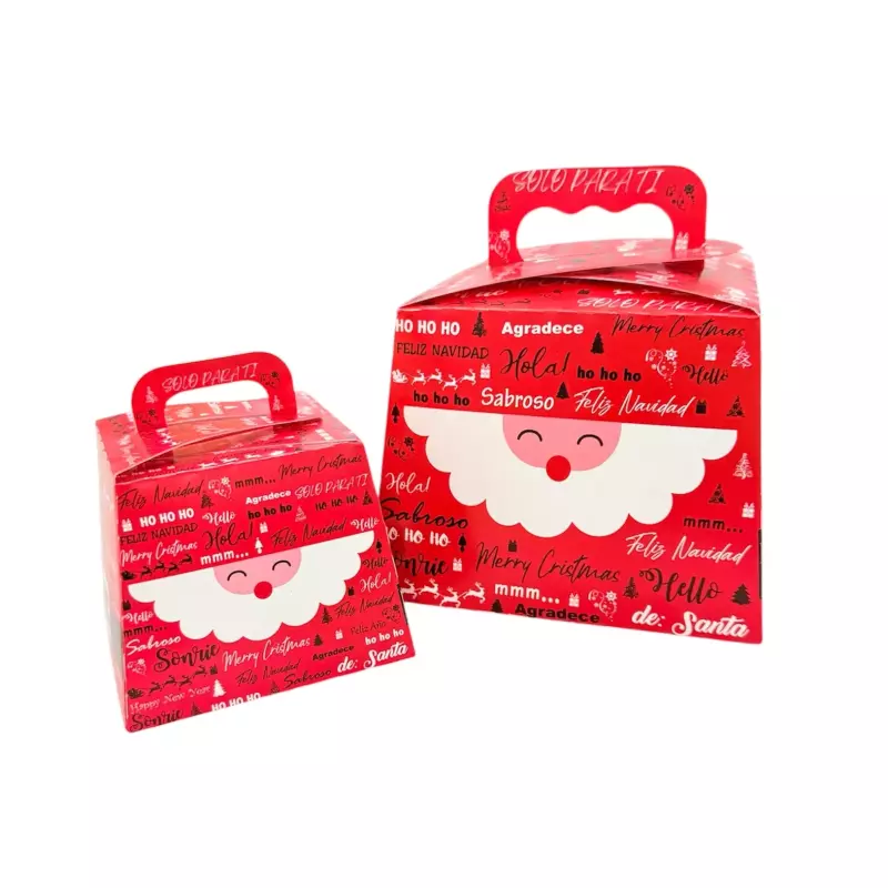 Cajas Paneton Navidad Santa