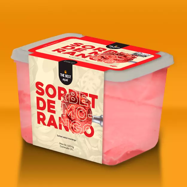 Sorbet de Morango - 1,5 L Pote