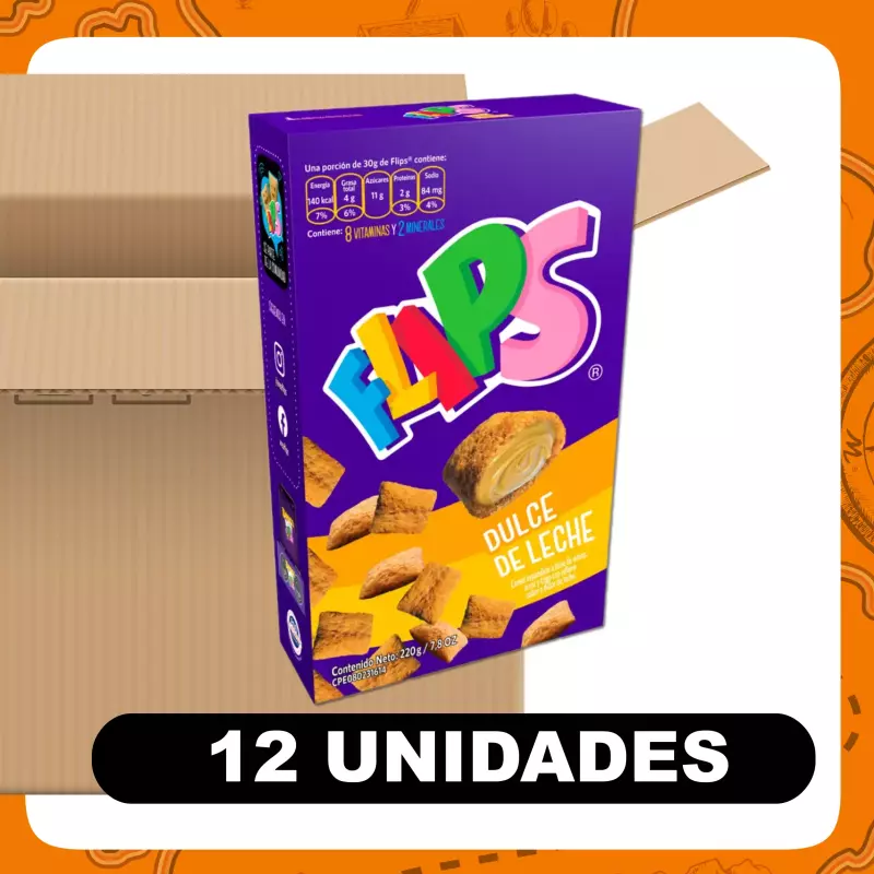 Docena Flips Cereal Dulce Leche 220g