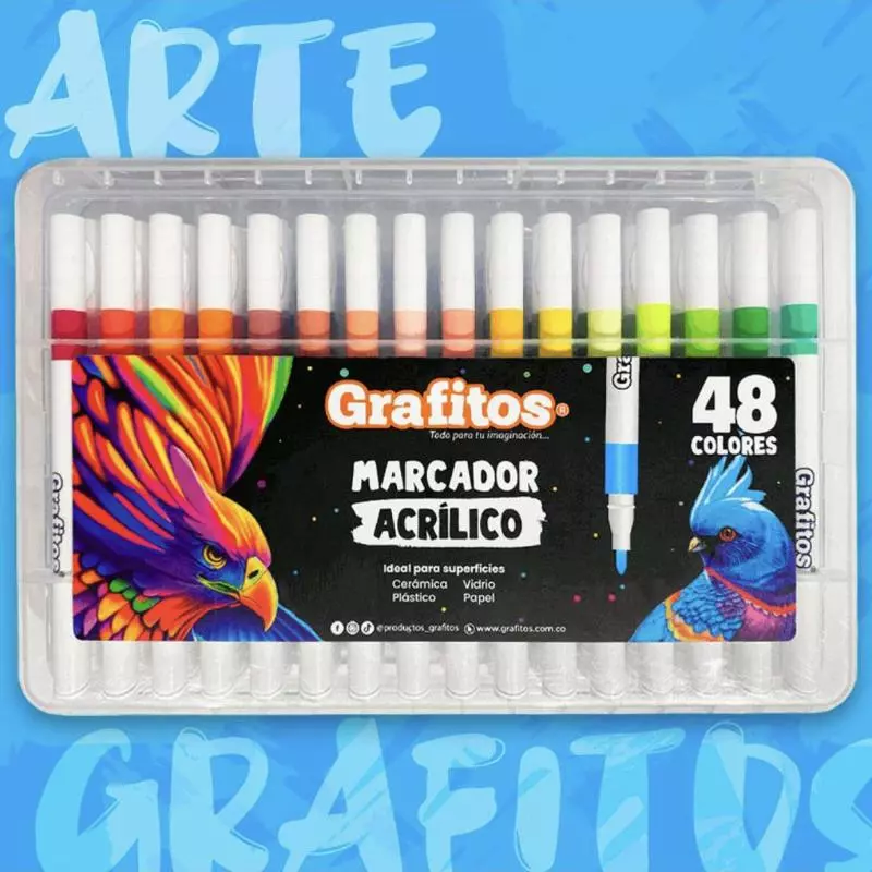 MARCADOR ACRILICO X48 GRAFITOS