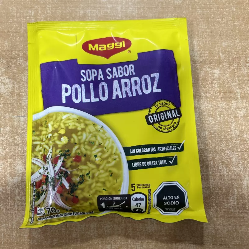 Sopa sabor Pollo arroz
