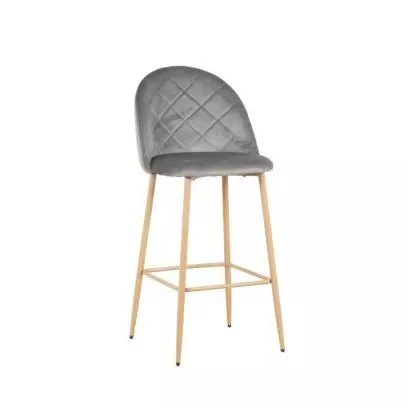 Banqueta Paris pana base SM Gris