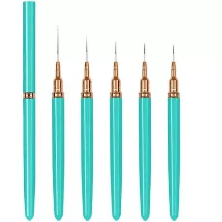 Juego (5) pinceles liner(Verde Azul)