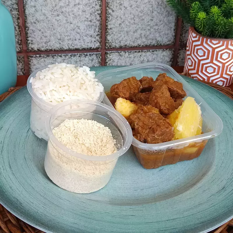 Carne com Aipim