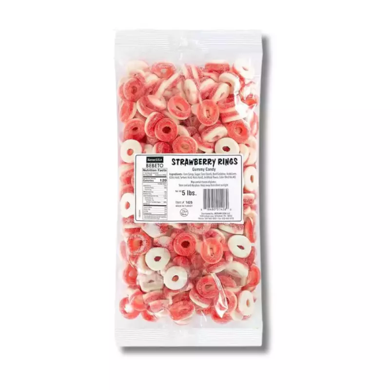 Gomitas Bebeto strawberry rings 5lb