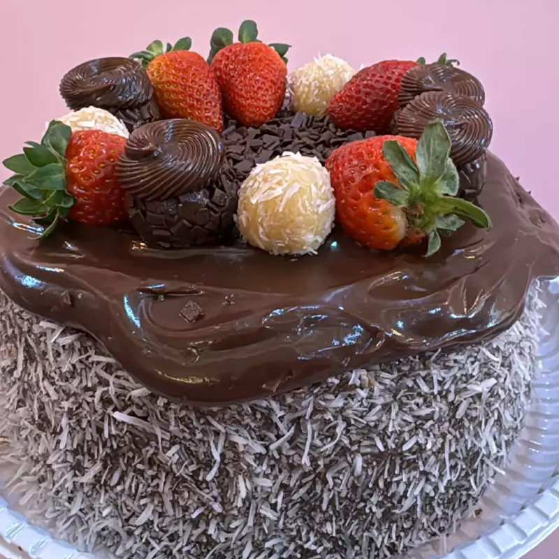 Bolo vulcão chocolate
