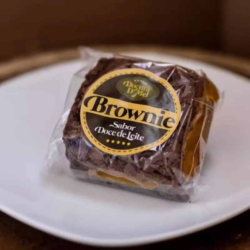 Brownie Recheado com Doce de leite