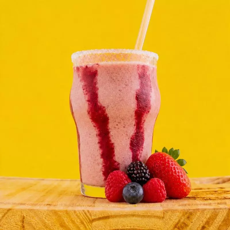 Milkshake de frutas vermelhas