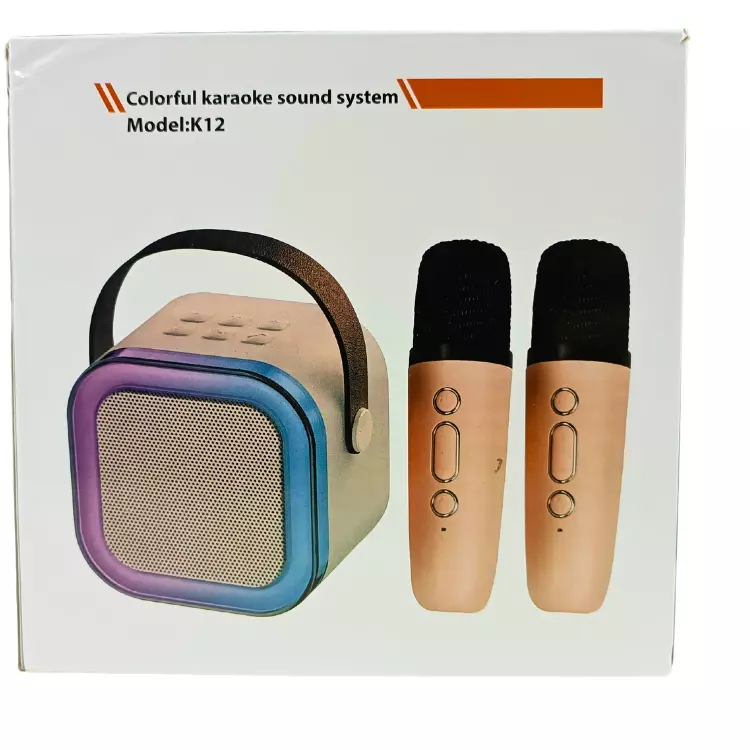 CAIXA DE SOM C/2 MICROFONE S/FIO K12