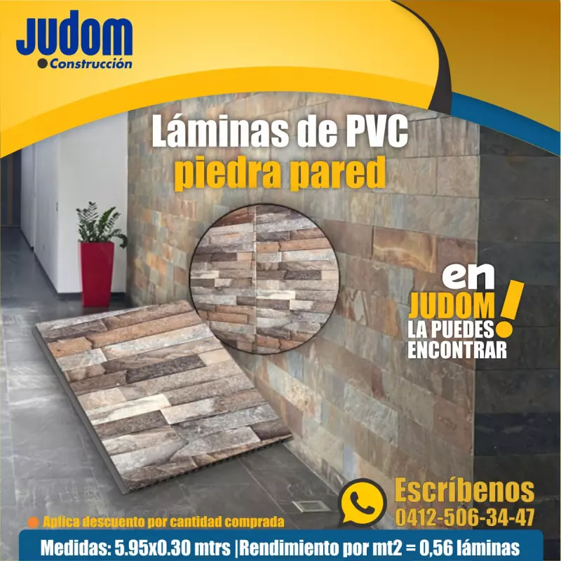 LAMINA DE PVC PIEDRA PARED