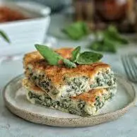 Suflê de espinafre com ricota e parm