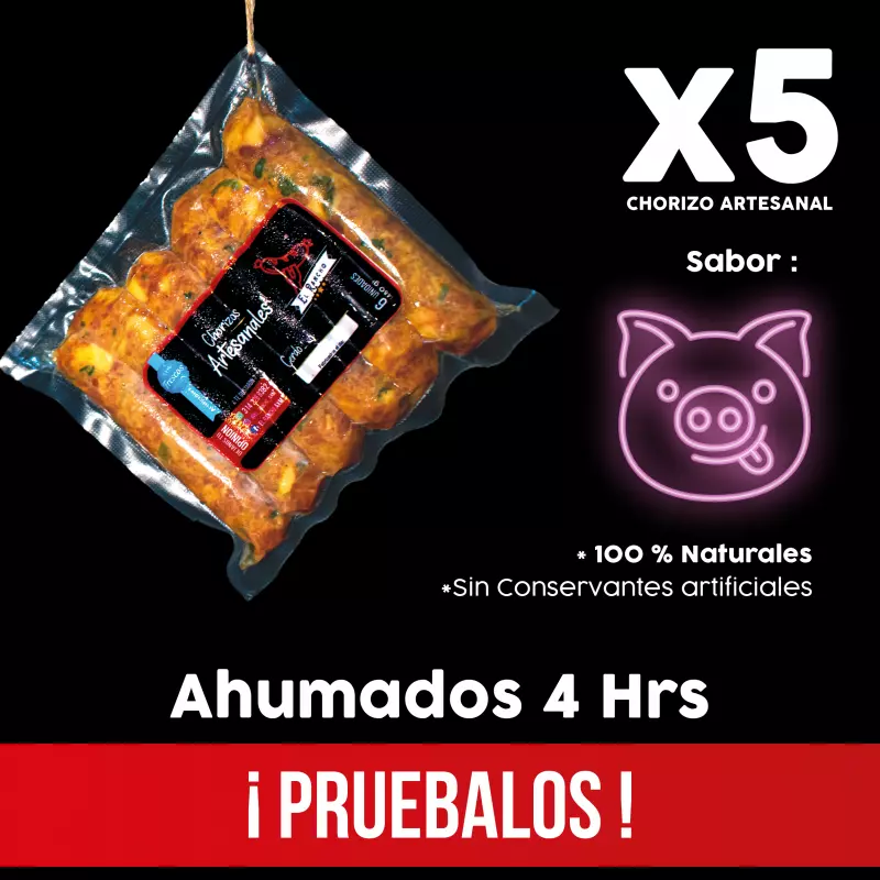 Chorizos Artesanales Ahumados x 5